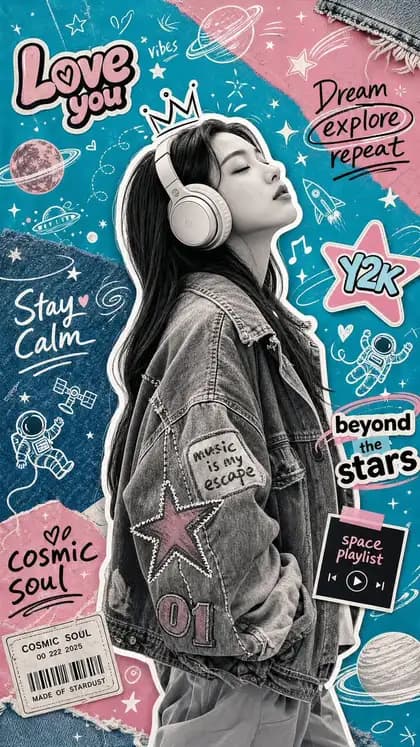 Y2K Scrapbook Collage Poster preview image 1