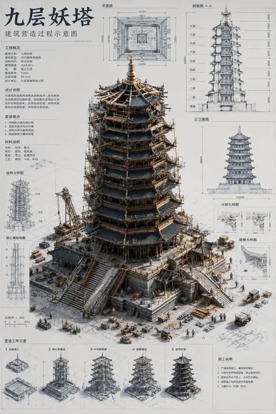 Architectural Miniature Blueprint Draft preview image 1