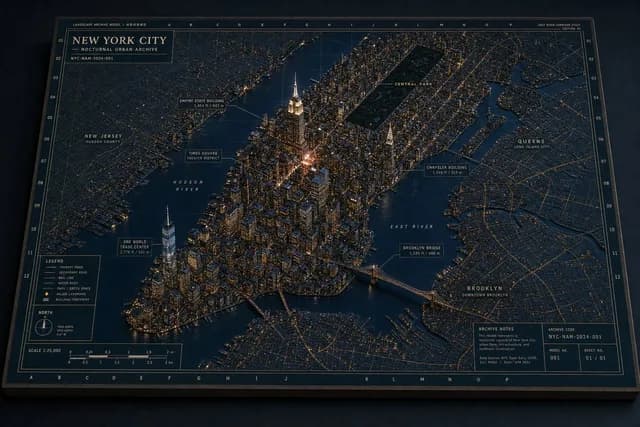 New York Night Archive Diorama preview image 1