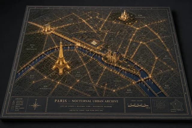 Paris Nocturnal Urban Archive Map preview image 1