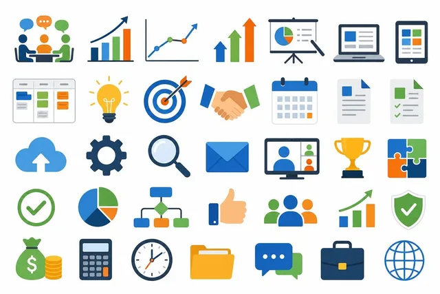 Business Presentation Icon Set preview image 1