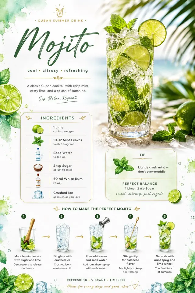 Modern Mojito Recipe Card preview image 1