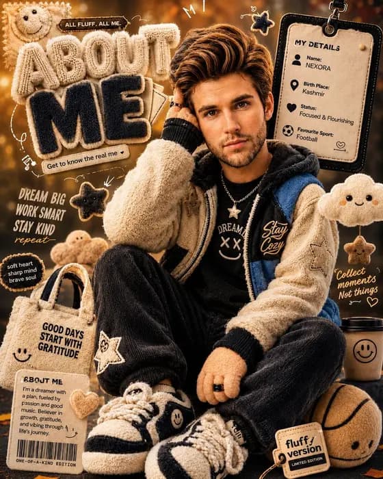 3D Fluffy Toy About Me Poster preview image 1
