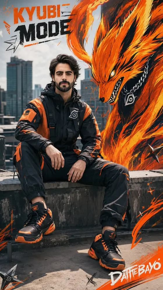 Futuristic Sportswear Campaign Portrait preview image 1
