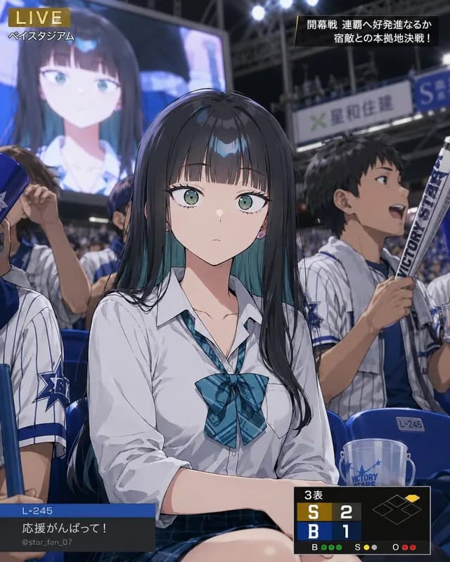 Character Caught on Stadium Screen preview image 1