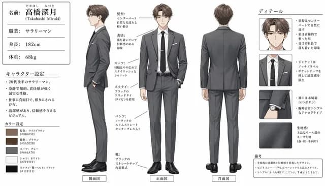 Japanese Salaryman Character Sheet preview image 1