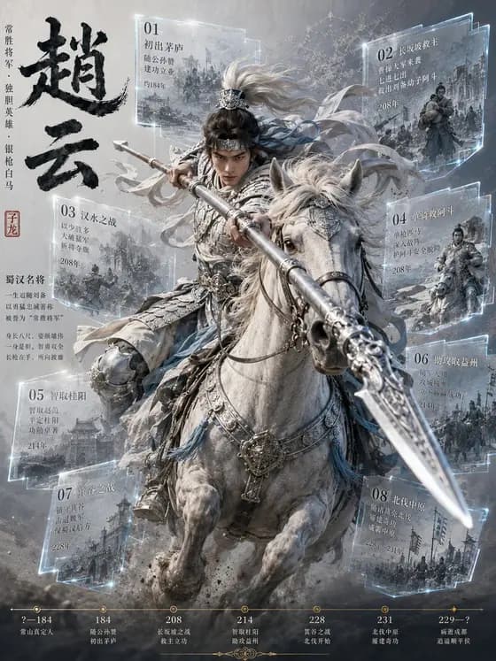 Zhao Yun Cavalry Infographic Poster preview image 1