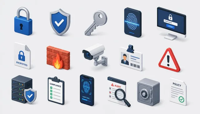 Isometric Security Icon Grid preview image 1