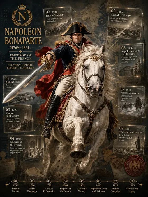 Napoleon Historical Timeline Poster preview image 1
