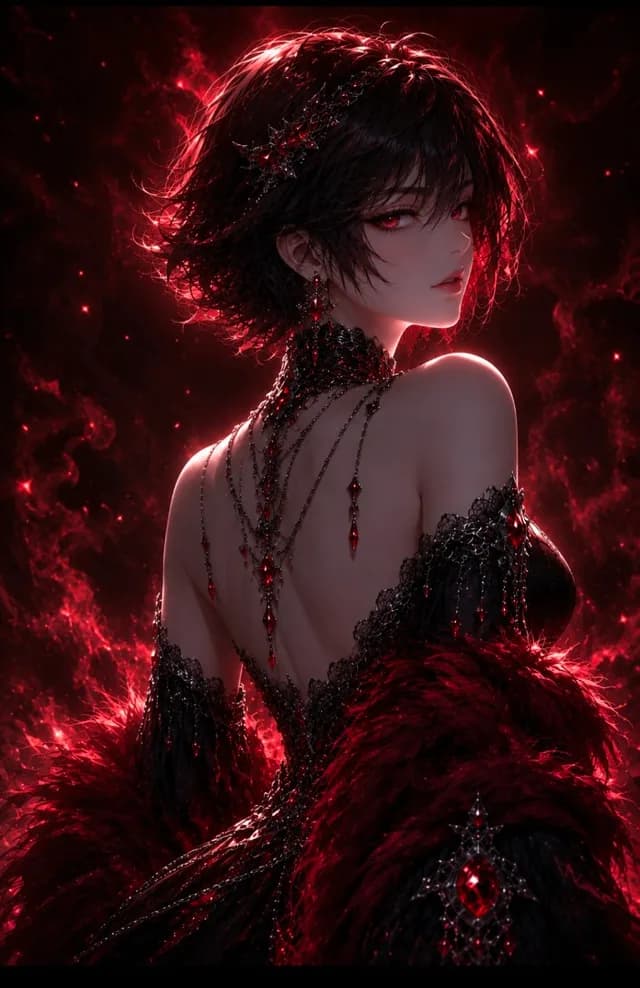 Dark Fantasy Anime Gothic Portrait preview image 1