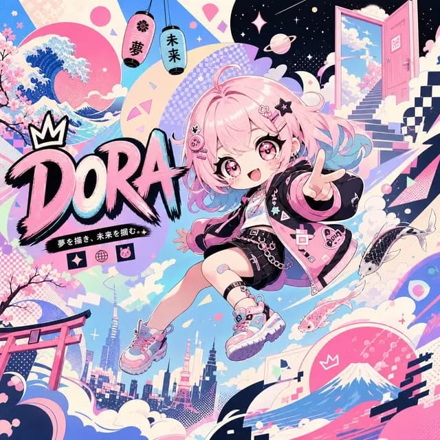 Surreal Japanese Pop Art Twitter Banner preview image 1