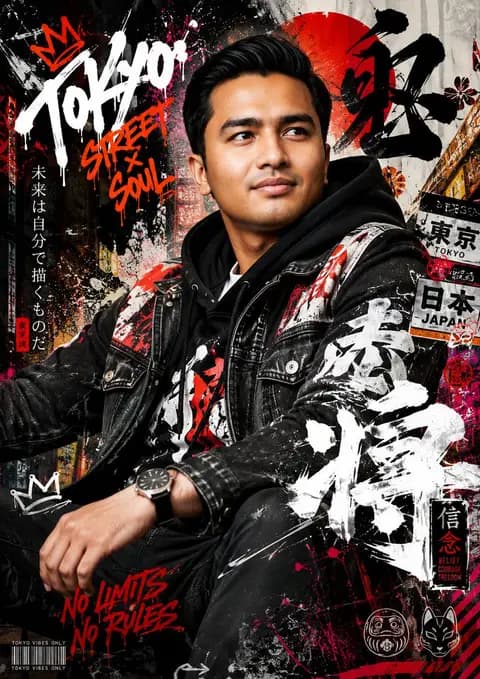 Japanese Graffiti Street Fashion Poster preview image 1