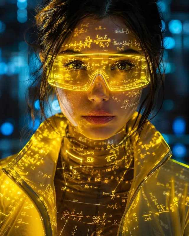 Cyber-Aesthetic Neon Portrait preview image 1