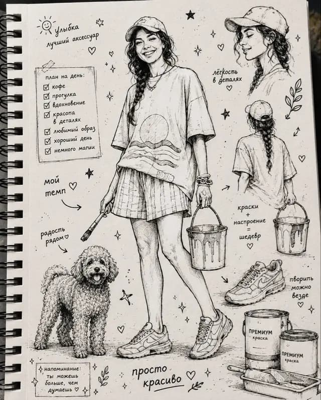 Ink Sketchbook Zine Illustration preview image 1