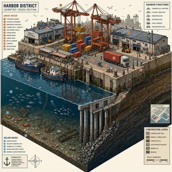 Isometric Harbor District Cross-Section preview image 1