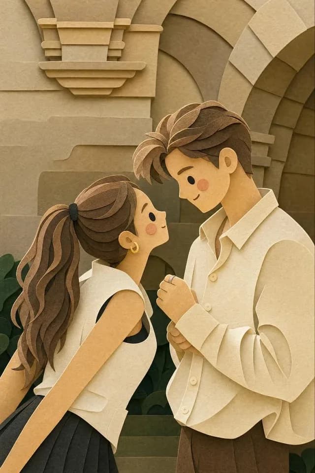 Layered Paper-Cut Style Illustration preview image 1