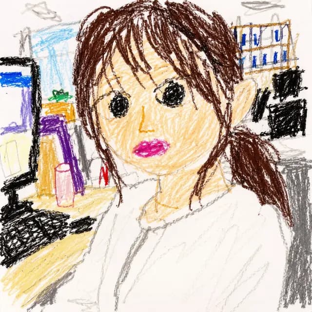 Toddler Crayon Office Selfie preview image 1