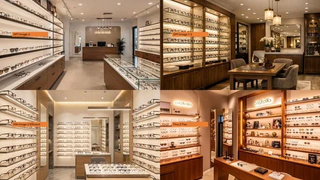 Four-Panel Eyewear Store Model Comparison preview image 1
