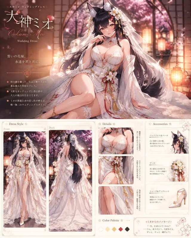 Ookami Mio Wedding Dress Sheet preview image 1