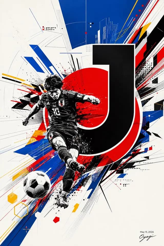 Dynamic J.League Soccer Poster preview image 1