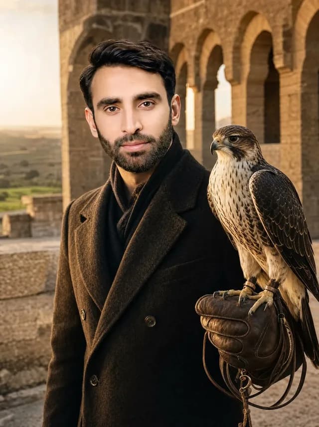 Cinematic Falconer Portrait preview image 1