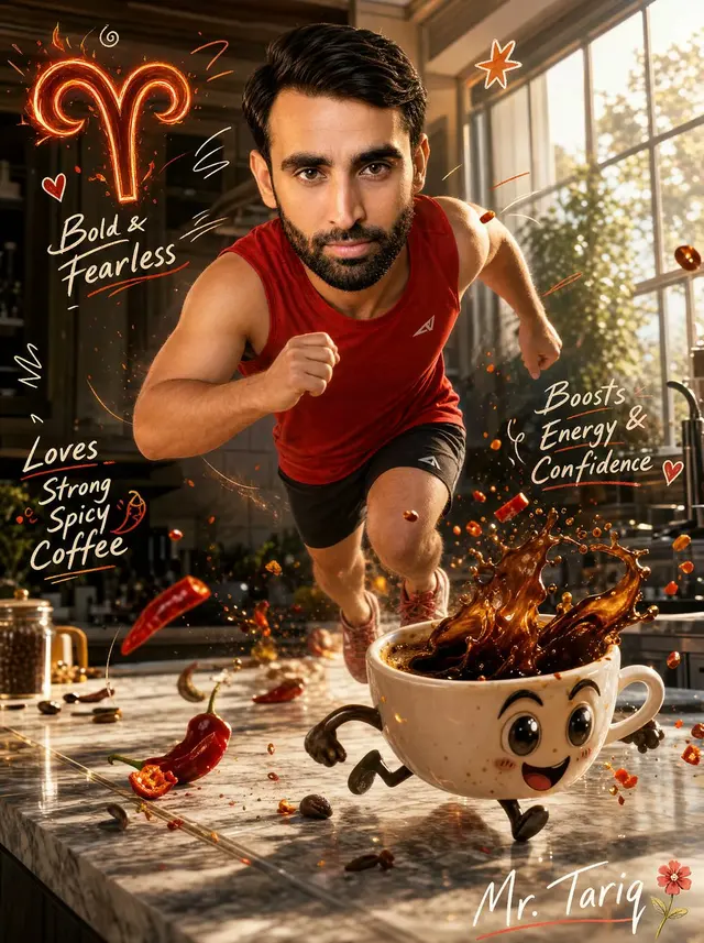Aries Spicy Coffee Runner Poster preview image 1