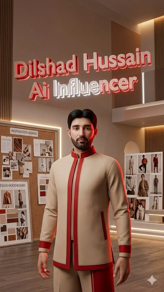 Luxury AI Influencer Workspace Render preview image 1