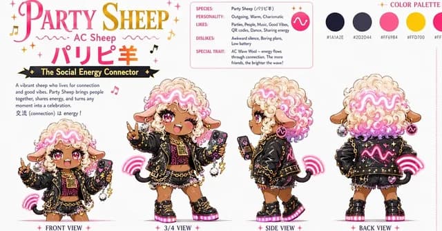 Party Sheep Character Sheet preview image 1