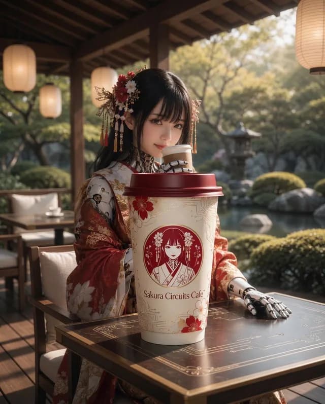 Cyber Kimono Café Portrait preview image 1