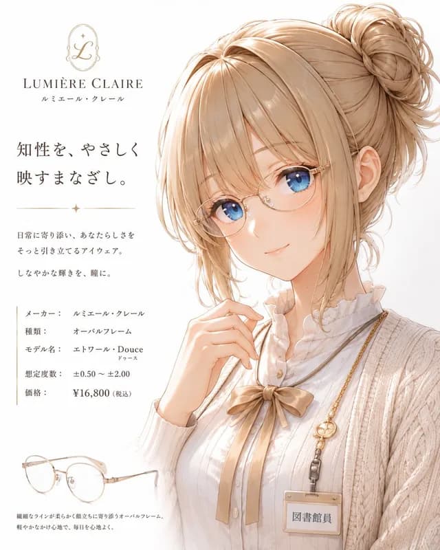 Minimalist Anime Eyeglasses Fashion Poster preview image 1