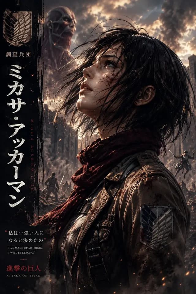 Dark Fantasy Anime Character Poster preview image 1