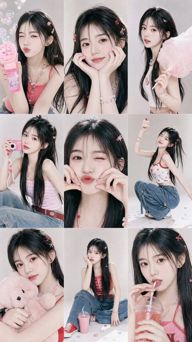 Y2K Korean Girl Collage Editorial preview image 1