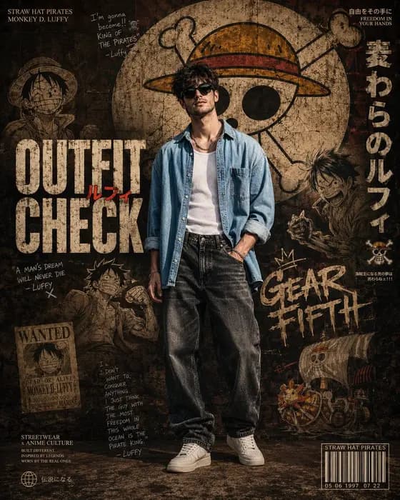 Anime Streetwear Poster Design preview image 1