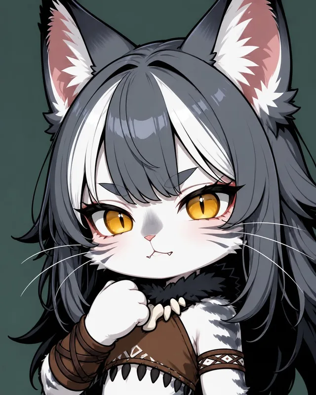 Chibi Cat-Girl Portrait preview image 1
