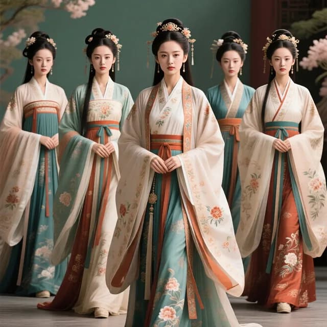 Five Hanfu Noblewomen Portrait preview image 1