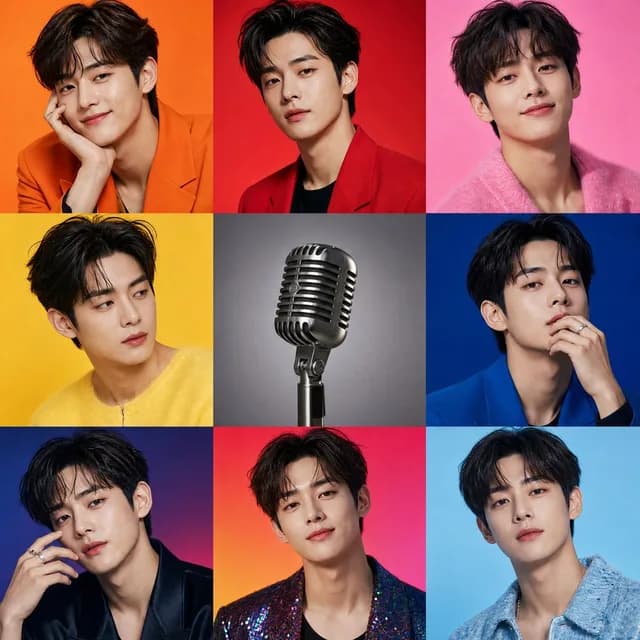 Korean Celebrity Style Collage Poster preview image 1