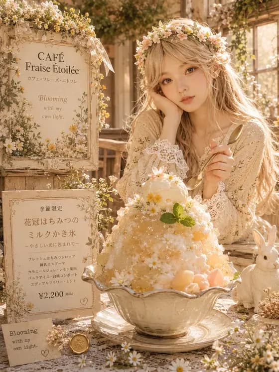 Dreamy Flower Crown Shaved Ice Café preview image 1