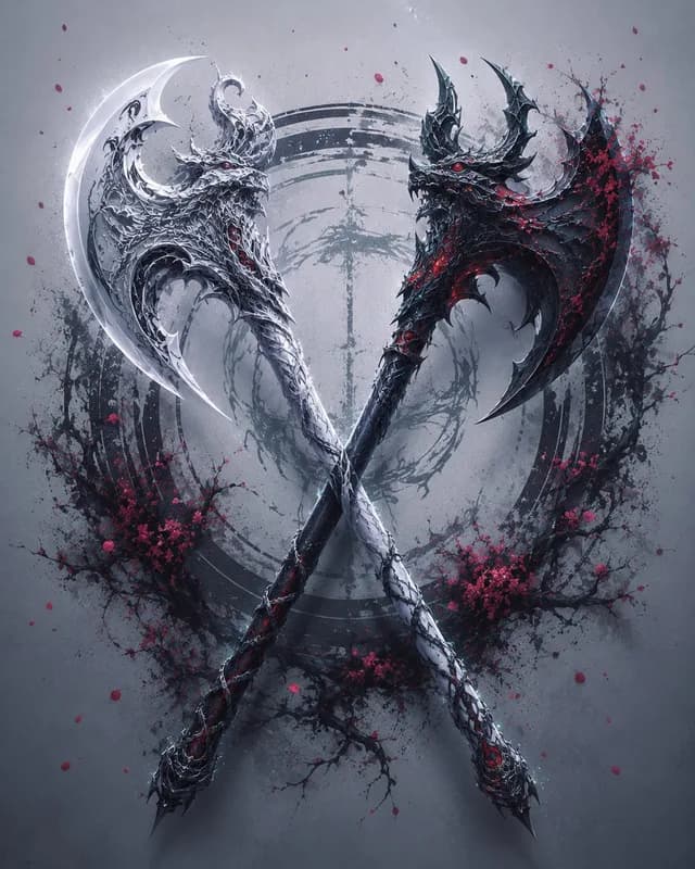 Crossed Dark Eastern Fantasy Halberds preview image 1