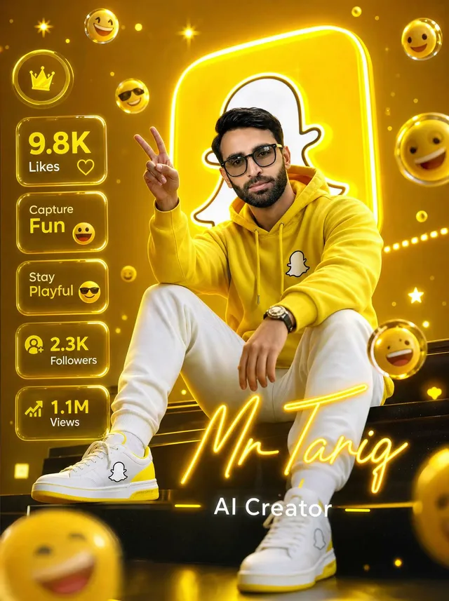 Golden Snapchat Creator Poster preview image 1