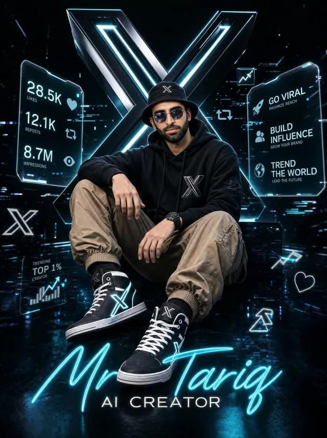 Futuristic AI Creator Poster preview image 1
