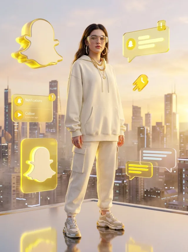 Luxury Snapchat Neon Fashion Portrait preview image 1