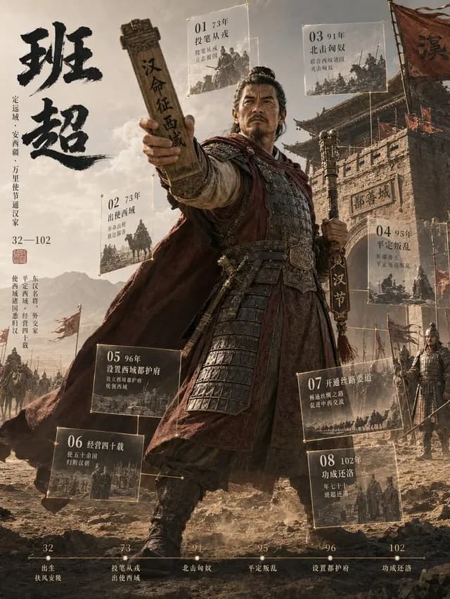 3D Chinese Historical Figure Archive Poster preview image 1
