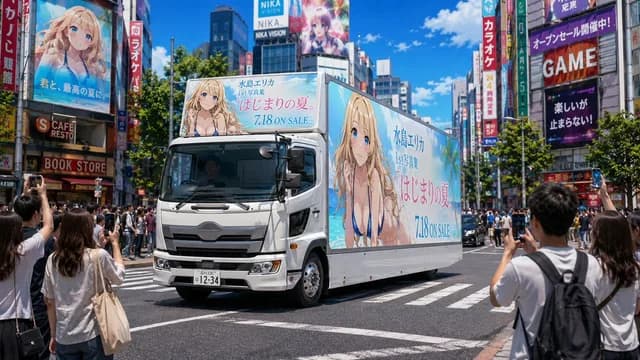 Anime Idol Ad Truck in Japan preview image 1