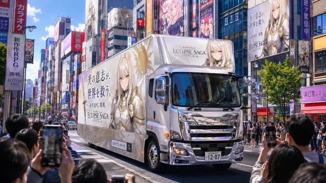 Fantasy RPG Ad Truck in Tokyo District preview image 1