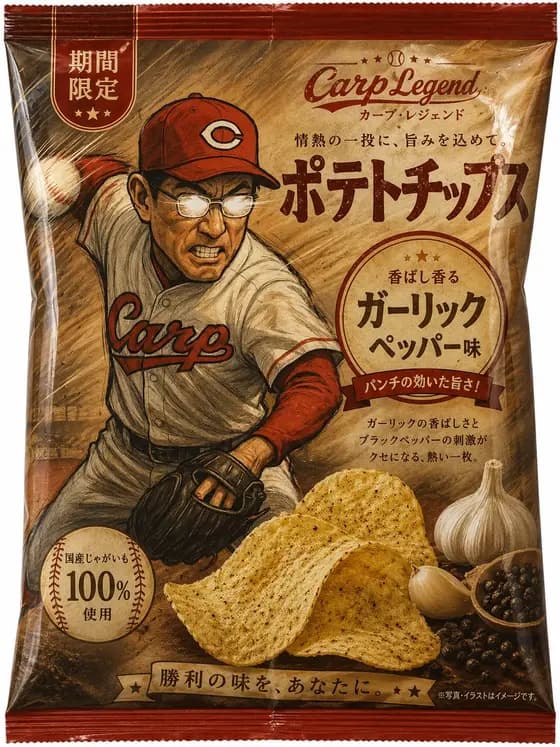 Baseball Garlic Pepper Chips Bag preview image 1