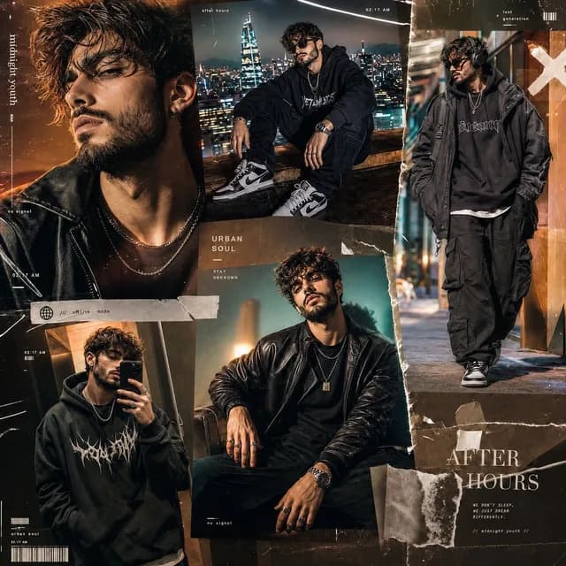 Premium Gen-Z Streetwear Fashion Collage preview image 1