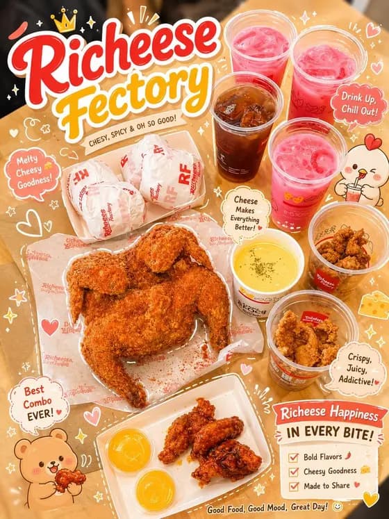Kawaii Food Advertisement Poster preview image 1