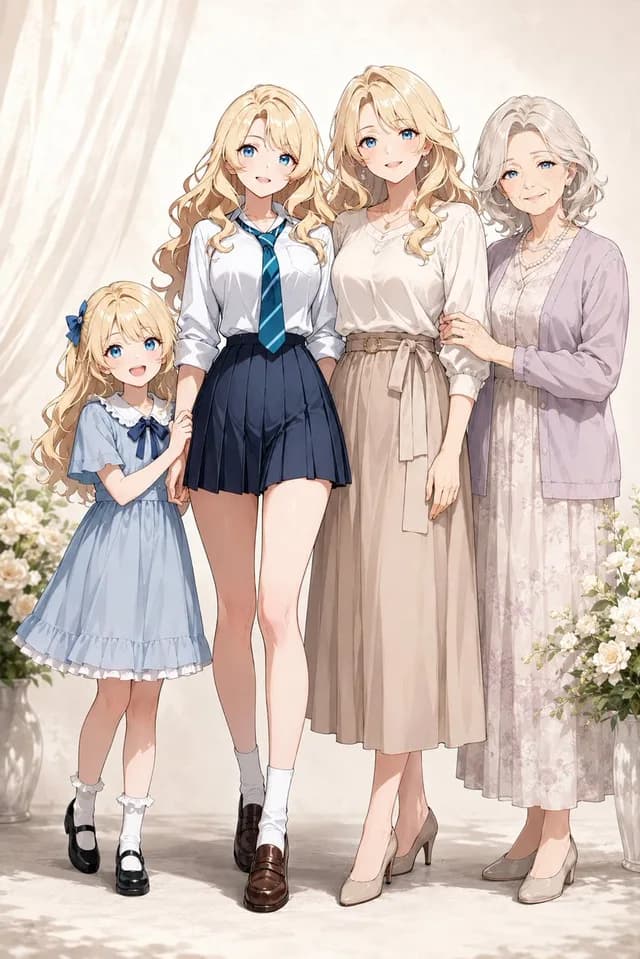 Four-Generation Family Portrait Prompt preview image 1