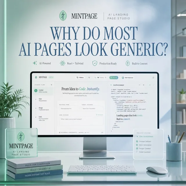Mintpage AI Landing Page Hero preview image 1