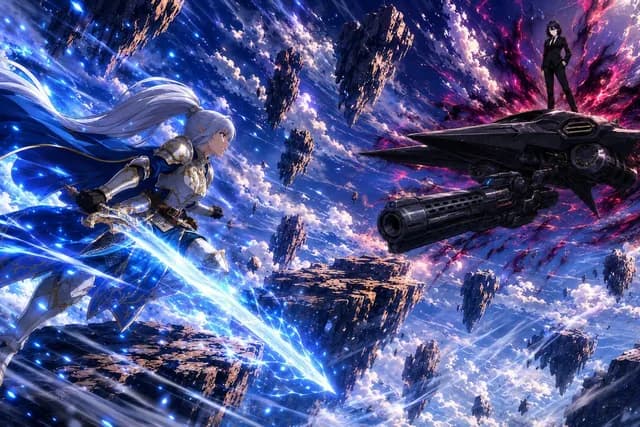 Anime Sky Battle Illustration preview image 1